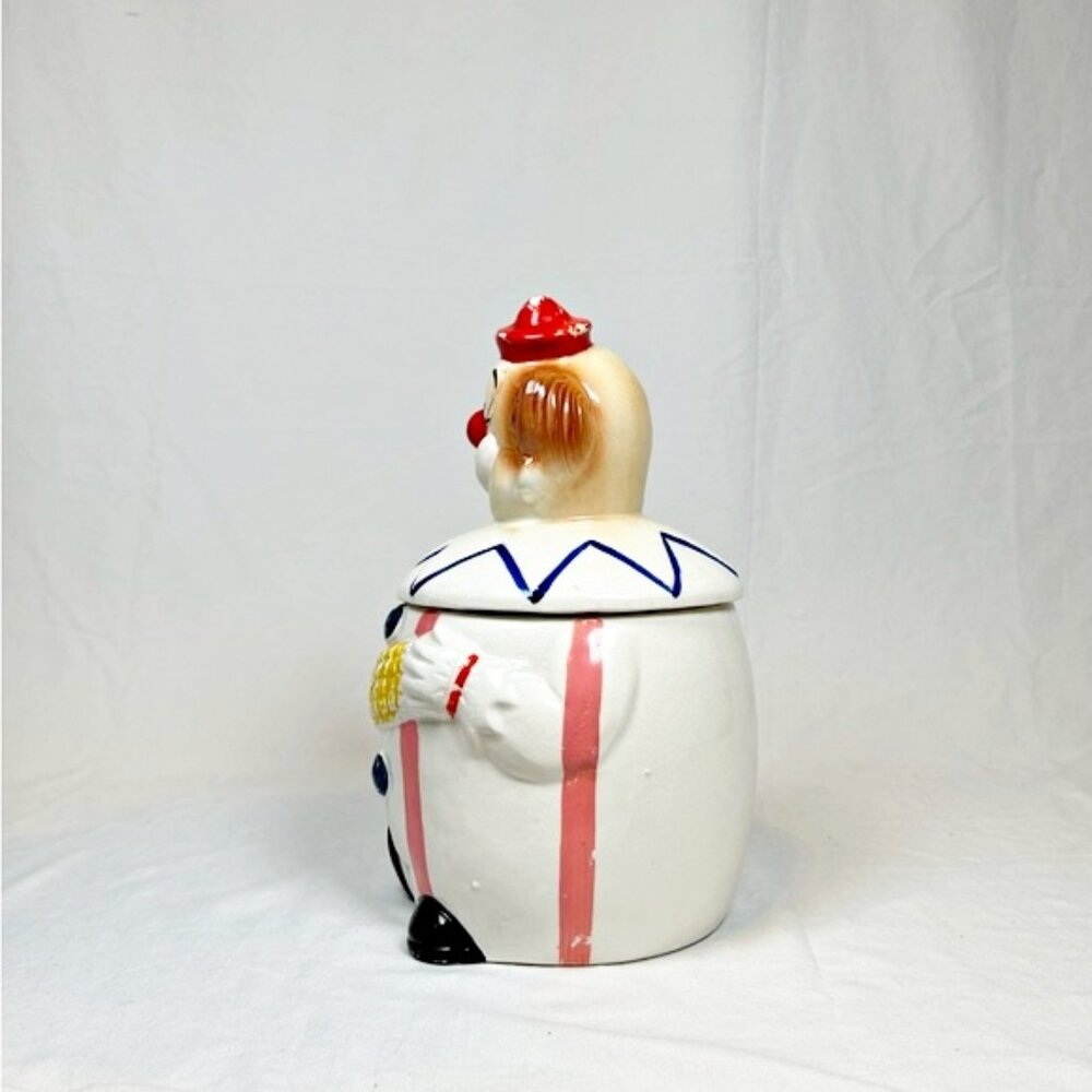 Vintage 1950s Circus Clown w/Corn Ceramic Cookie Jar~Japan~ - Picture 4 of 8